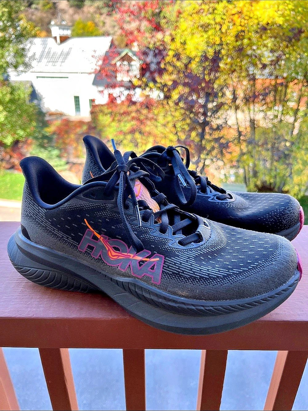 Hoka Mach 6 Women's Athletic Shoes Black & Pink